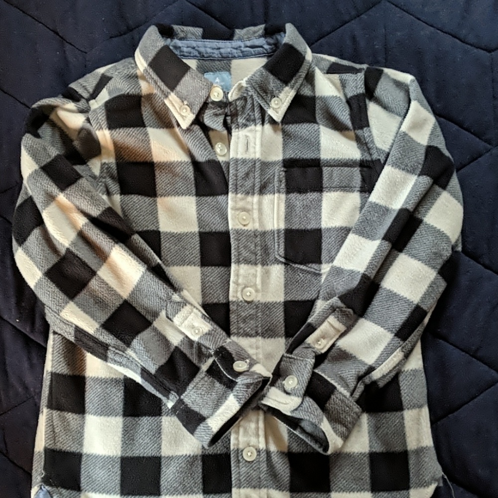 Super Soft flannel checked button down - sz5